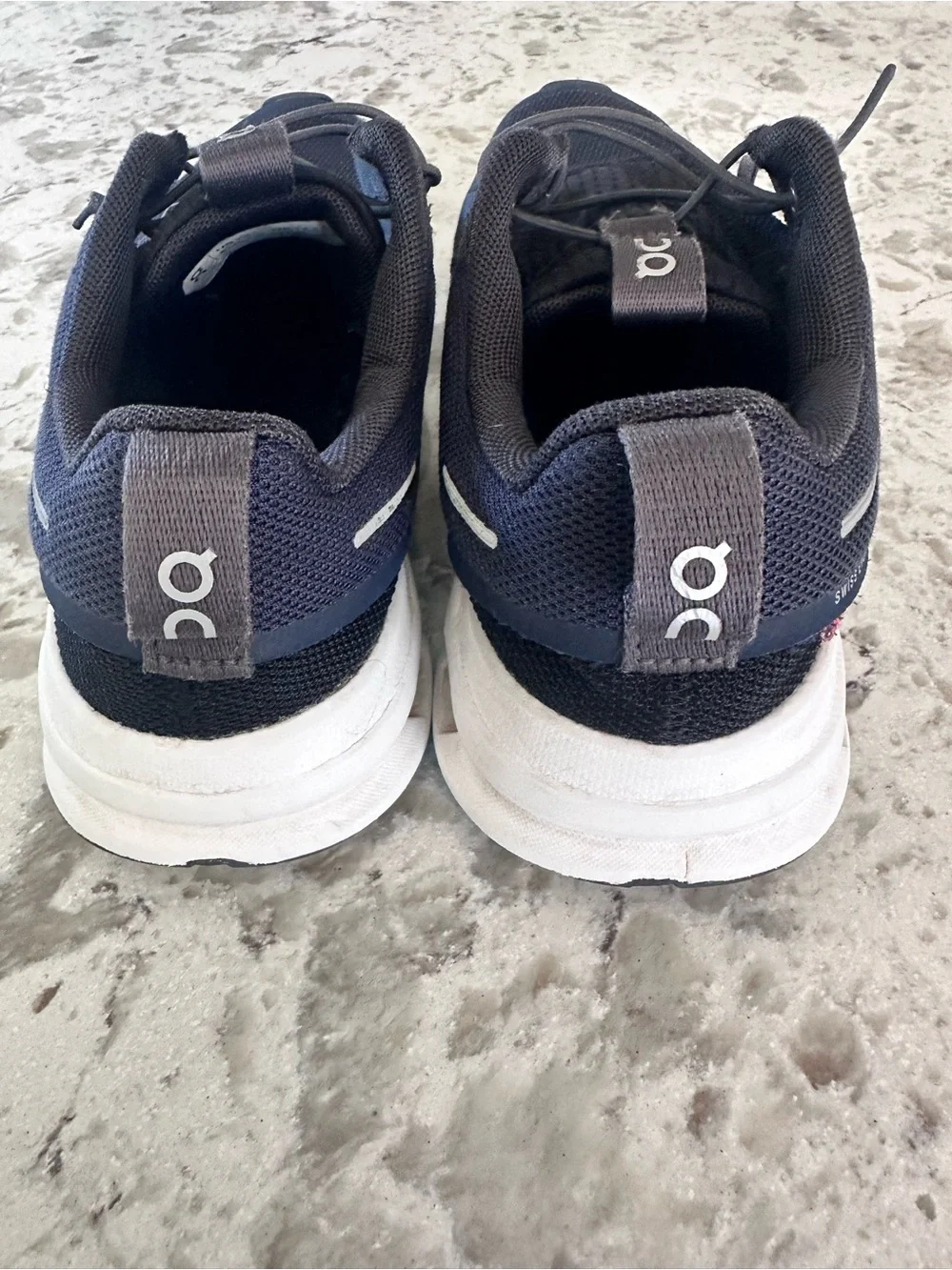 On Running Men's Navy and White Cloudstyle Running Shoes